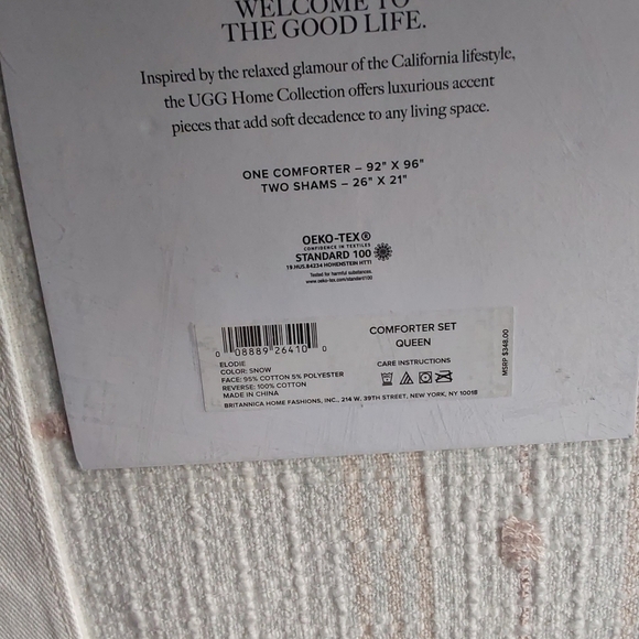 UGG ELODIE SNOW QUEEN COOLING BEDSPREAD  WITH PILLOW SHAMS - Picture 9 of 11